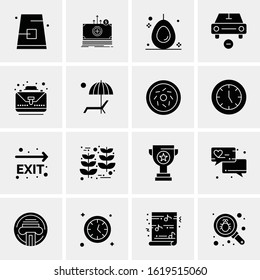 Business Icon Set. 16 Universal Icons Vector. Creative Beauitful Icon Illustration to use in Print and Web Related project.