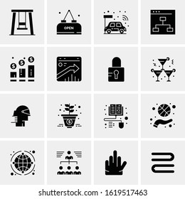 Business Icon Set. 16 Universal Icons Vector. Creative Beauitful Icon Illustration to use in Print and Web Related project.