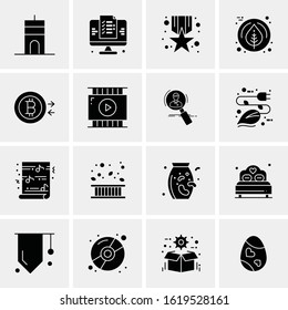 Business Icon Set. 16 Universal Icons Vector. Creative Beauitful Icon Illustration to use in Print and Web Related project.