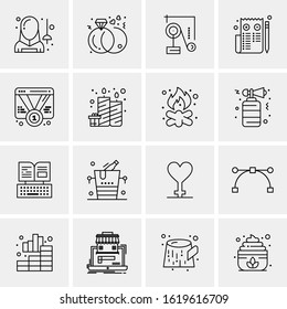 Business Icon Set. 16 Universal Icons Vector. Creative Beauitful Icon Illustration to use in Print and Web Related project.