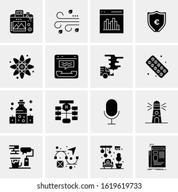 Business Icon Set. 16 Universal Icons Vector. Creative Beauitful Icon Illustration to use in Print and Web Related project.