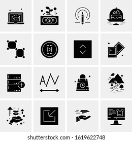 Business Icon Set. 16 Universal Icons Vector. Creative Beauitful Icon Illustration to use in Print and Web Related project.
