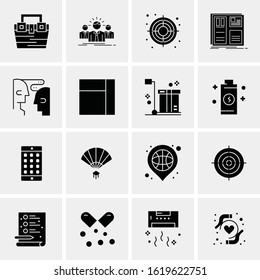 Business Icon Set. 16 Universal Icons Vector. Creative Beauitful Icon Illustration to use in Print and Web Related project.