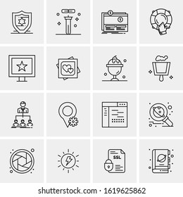 Business Icon Set. 16 Universal Icons Vector. Creative Beauitful Icon Illustration to use in Print and Web Related project.
