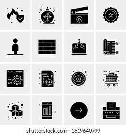 Business Icon Set. 16 Universal Icons Vector. Creative Beauitful Icon Illustration to use in Print and Web Related project.
