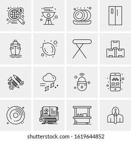 Business Icon Set. 16 Universal Icons Vector. Creative Beauitful Icon Illustration to use in Print and Web Related project.