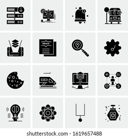 Business Icon Set. 16 Universal Icons Vector. Creative Beauitful Icon Illustration to use in Print and Web Related project.