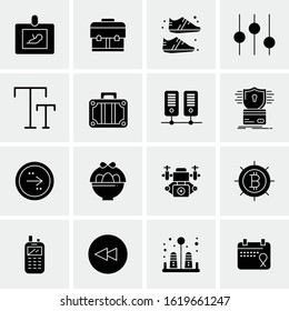 Business Icon Set. 16 Universal Icons Vector. Creative Beauitful Icon Illustration to use in Print and Web Related project.