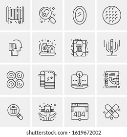 Business Icon Set. 16 Universal Icons Vector. Creative Beauitful Icon Illustration to use in Print and Web Related project.