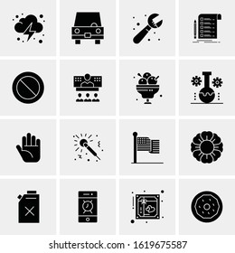 Business Icon Set. 16 Universal Icons Vector. Creative Beauitful Icon Illustration to use in Print and Web Related project.