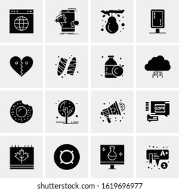 Business Icon Set. 16 Universal Icons Vector. Creative Beauitful Icon Illustration to use in Print and Web Related project.