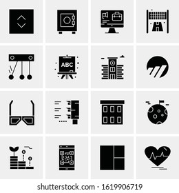 Business Icon Set. 16 Universal Icons Vector. Creative Beauitful Icon Illustration to use in Print and Web Related project.