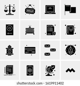 Business Icon Set. 16 Universal Icons Vector. Creative Beauitful Icon Illustration to use in Print and Web Related project.