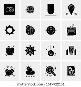 Business Icon Set. 16 Universal Icons Vector. Creative Beauitful Icon Illustration to use in Print and Web Related project.