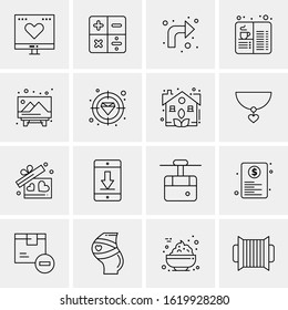 Business Icon Set. 16 Universal Icons Vector. Creative Beauitful Icon Illustration to use in Print and Web Related project.