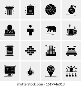 Business Icon Set. 16 Universal Icons Vector. Creative Beauitful Icon Illustration to use in Print and Web Related project.