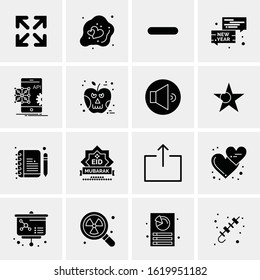 Business Icon Set. 16 Universal Icons Vector. Creative Beauitful Icon Illustration to use in Print and Web Related project.