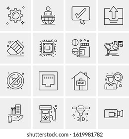 Business Icon Set. 16 Universal Icons Vector. Creative Beauitful Icon Illustration to use in Print and Web Related project.