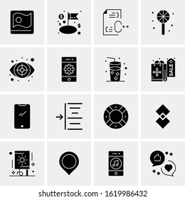Business Icon Set. 16 Universal Icons Vector. Creative Beauitful Icon Illustration to use in Print and Web Related project.