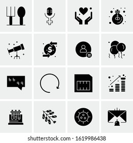 Business Icon Set. 16 Universal Icons Vector. Creative Beauitful Icon Illustration to use in Print and Web Related project.