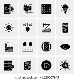Business Icon Set. 16 Universal Icons Vector. Creative Beauitful Icon Illustration to use in Print and Web Related project.