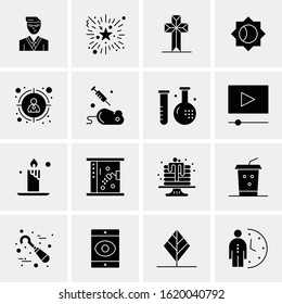 Business Icon Set. 16 Universal Icons Vector. Creative Beauitful Icon Illustration to use in Print and Web Related project.