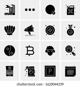 Business Icon Set. 16 Universal Icons Vector. Creative Beauitful Icon Illustration to use in Print and Web Related project.