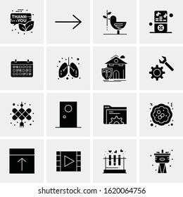 Business Icon Set. 16 Universal Icons Vector. Creative Beauitful Icon Illustration to use in Print and Web Related project.