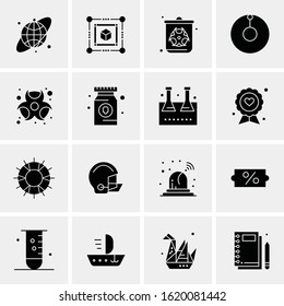 Business Icon Set. 16 Universal Icons Vector. Creative Beauitful Icon Illustration to use in Print and Web Related project.