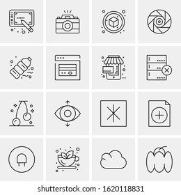 Business Icon Set. 16 Universal Icons Vector. Creative Beauitful Icon Illustration to use in Print and Web Related project.
