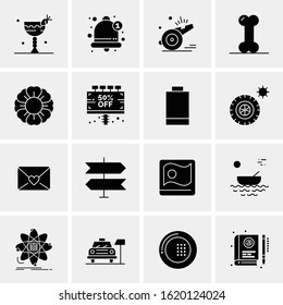 Business Icon Set. 16 Universal Icons Vector. Creative Beauitful Icon Illustration to use in Print and Web Related project.