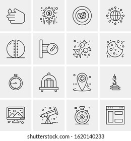 Business Icon Set. 16 Universal Icons Vector. Creative Beauitful Icon Illustration to use in Print and Web Related project.