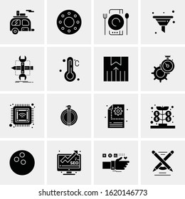 Business Icon Set. 16 Universal Icons Vector. Creative Beauitful Icon Illustration to use in Print and Web Related project.