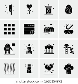Business Icon Set. 16 Universal Icons Vector. Creative Beauitful Icon Illustration to use in Print and Web Related project.