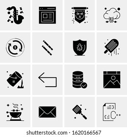 Business Icon Set. 16 Universal Icons Vector. Creative Beauitful Icon Illustration to use in Print and Web Related project.
