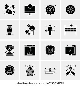 Business Icon Set. 16 Universal Icons Vector. Creative Beauitful Icon Illustration to use in Print and Web Related project.