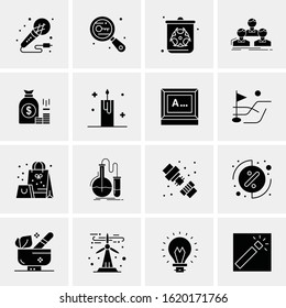 Business Icon Set. 16 Universal Icons Vector. Creative Beauitful Icon Illustration to use in Print and Web Related project.