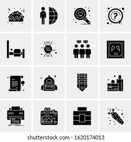 Business Icon Set. 16 Universal Icons Vector. Creative Beauitful Icon Illustration to use in Print and Web Related project.