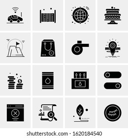 Business Icon Set. 16 Universal Icons Vector. Creative Beauitful Icon Illustration to use in Print and Web Related project.