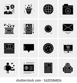 Business Icon Set. 16 Universal Icons Vector. Creative Beauitful Icon Illustration to use in Print and Web Related project.