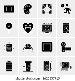 Business Icon Set. 16 Universal Icons Vector. Creative Beauitful Icon Illustration to use in Print and Web Related project.
