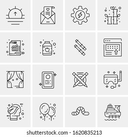 Business Icon Set. 16 Universal Icons Vector. Creative Beauitful Icon Illustration to use in Print and Web Related project.