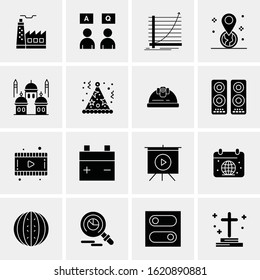 Business Icon Set. 16 Universal Icons Vector. Creative Beauitful Icon Illustration to use in Print and Web Related project.
