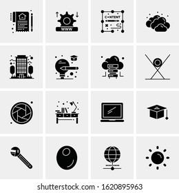 Business Icon Set. 16 Universal Icons Vector. Creative Beauitful Icon Illustration to use in Print and Web Related project.