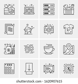 Business Icon Set. 16 Universal Icons Vector. Creative Beauitful Icon Illustration to use in Print and Web Related project.