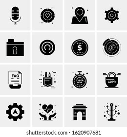 Business Icon Set. 16 Universal Icons Vector. Creative Beauitful Icon Illustration to use in Print and Web Related project.
