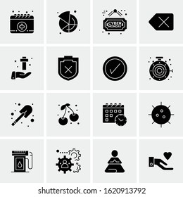 Business Icon Set. 16 Universal Icons Vector. Creative Beauitful Icon Illustration to use in Print and Web Related project.