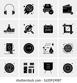 Business Icon Set. 16 Universal Icons Vector. Creative Beauitful Icon Illustration to use in Print and Web Related project.