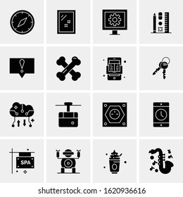 Business Icon Set. 16 Universal Icons Vector. Creative Beauitful Icon Illustration to use in Print and Web Related project.