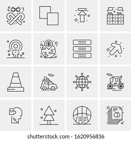 Business Icon Set. 16 Universal Icons Vector. Creative Beauitful Icon Illustration to use in Print and Web Related project.